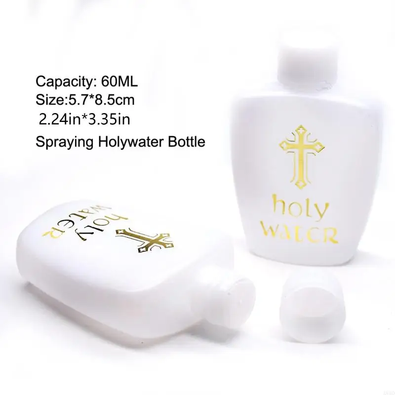 A6HD 60 botella católica Lourdes Botella agua Botella Tamaño viaje Católico Botella plástico