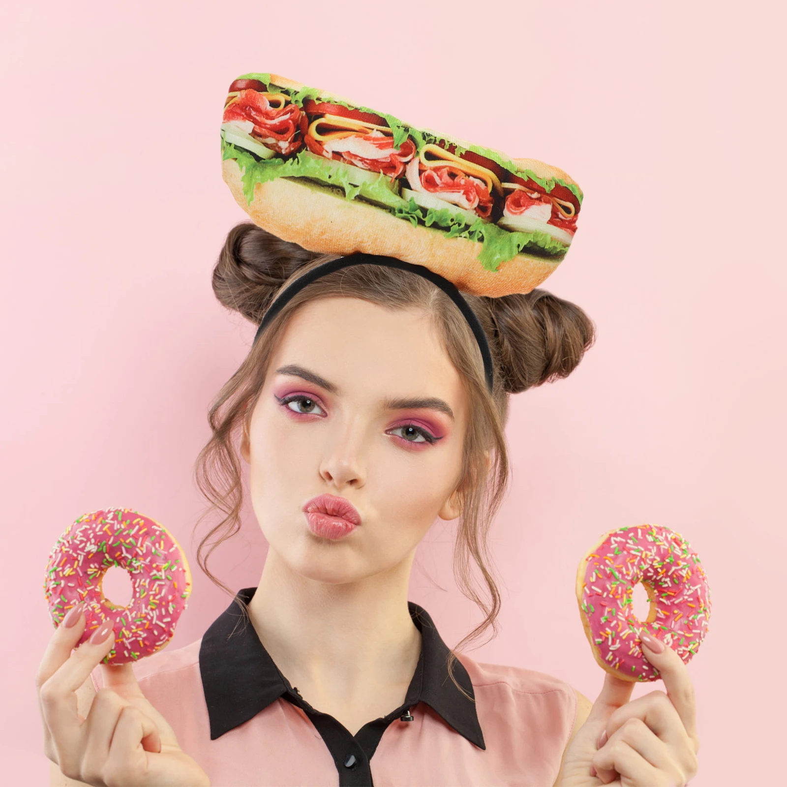 

1pc Sandwich Headband Lightweight Festival Party Accessory For Women Masquerade Carnival Cosplay Event Decor