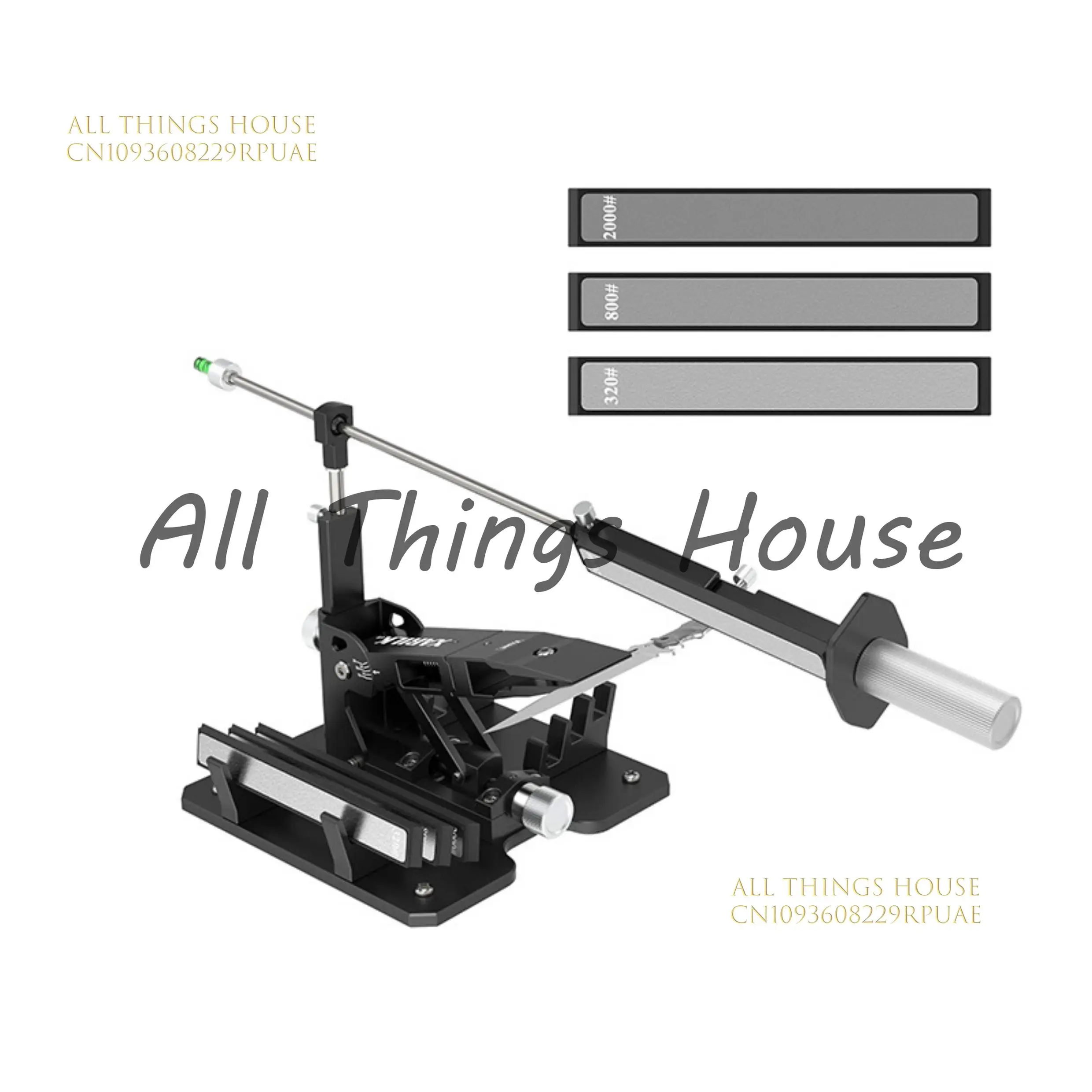 

Knife Sharpener System GEN 2, Heavy Duty Aluminum Professional Knife Sharpening Tool with Diamond