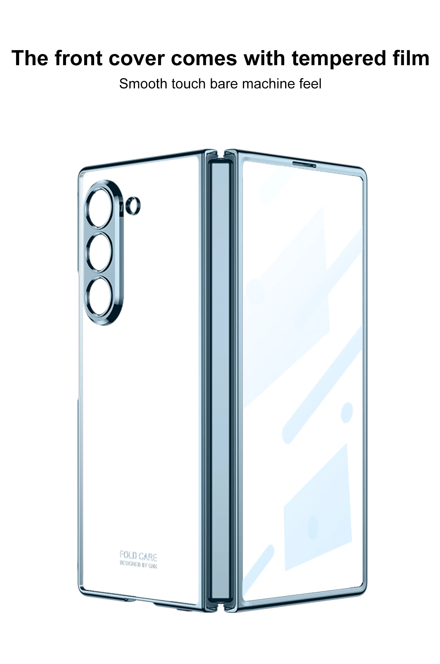 Luxus-Beschichtung Bildschirm Glas Fall Für Samsung Galaxy Z Fold 7 6 Kamera Schutzhülle Klare Kunststoff Abdeckung Für Z falten 5 4 Funda – Detail 2