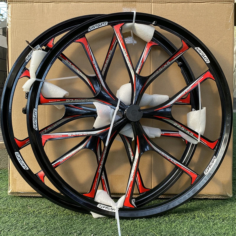 Cassette 26Inch 27.5Inch Integrated Wheel Mountain Wheel Magnesium Alloy MTB Disc Brake 10 Spokes Wheelset Support 8/9/10 Speed