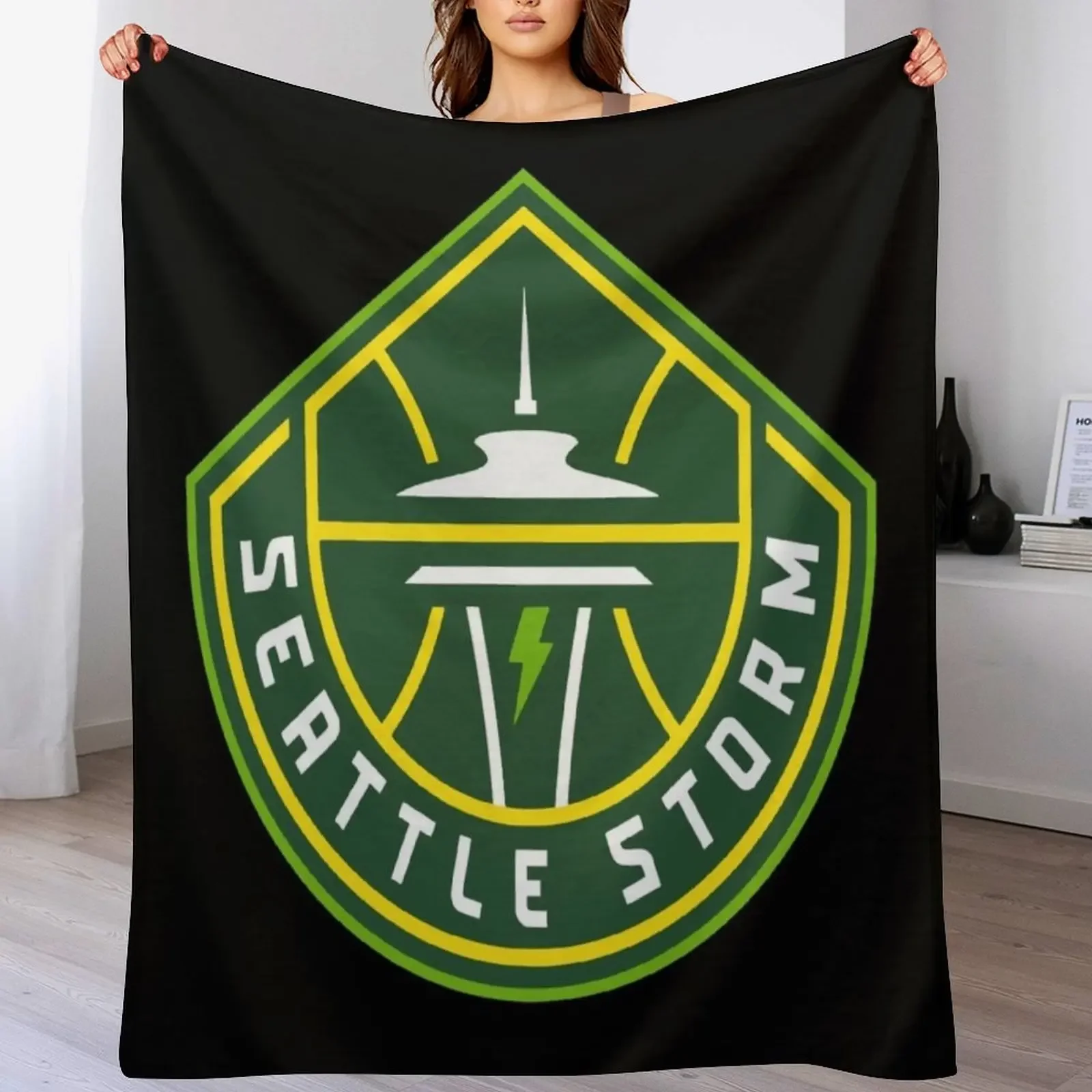 

Seattle storm Throw Blanket Retros Soft Plush Plaid Soft Big warm winter Blankets