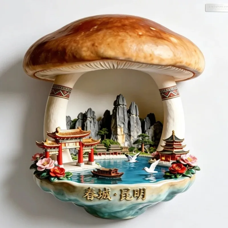 China Travel Souvenirs Leshan Fridge Magnets Metal Alloy Material Beijing Shanghai Yangzhou Guilin Kunming Fridge Stickers Gifts