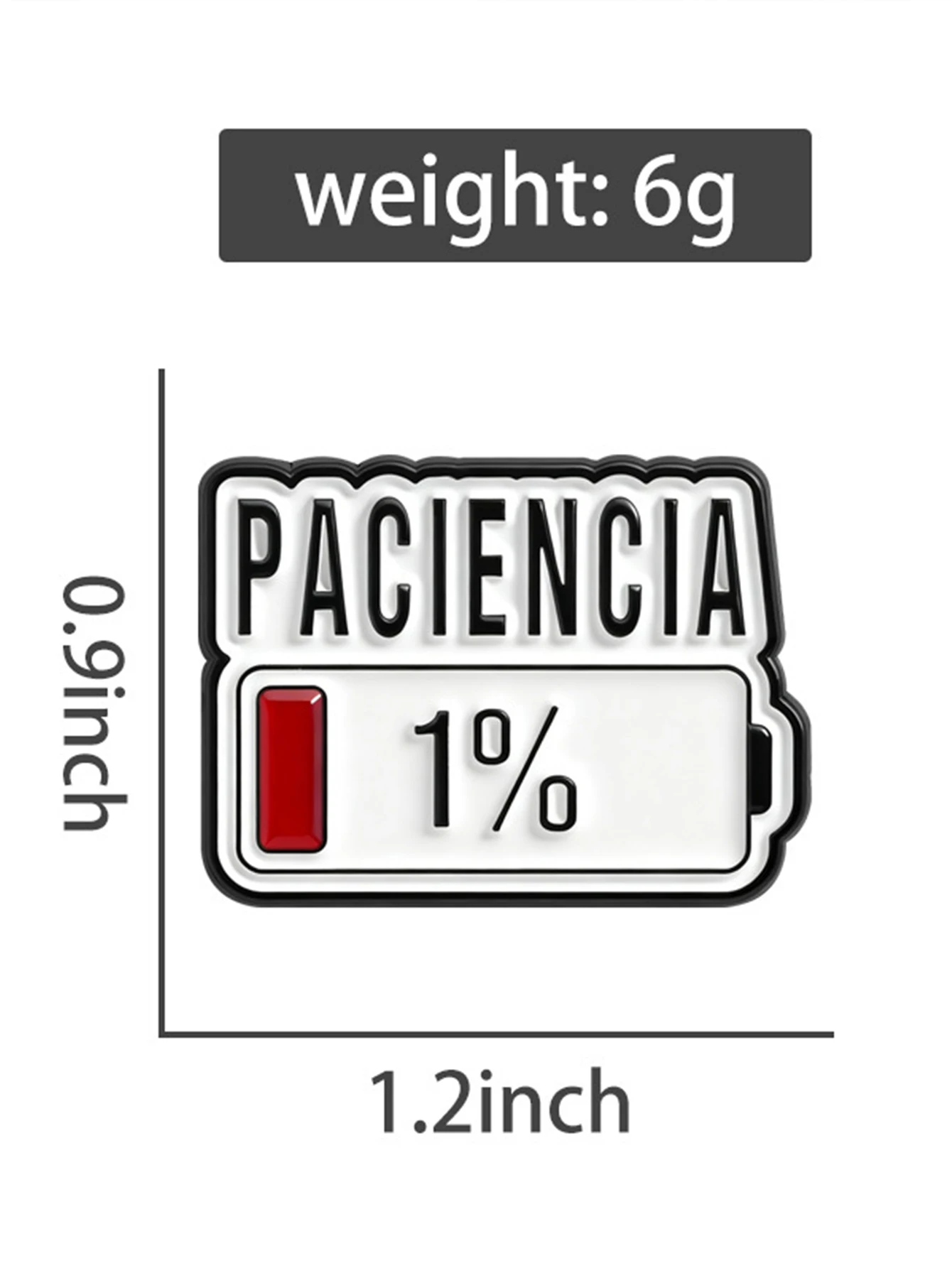 1 Piece of Fun Spanish-Themed Enamel Pin with the Phrase 