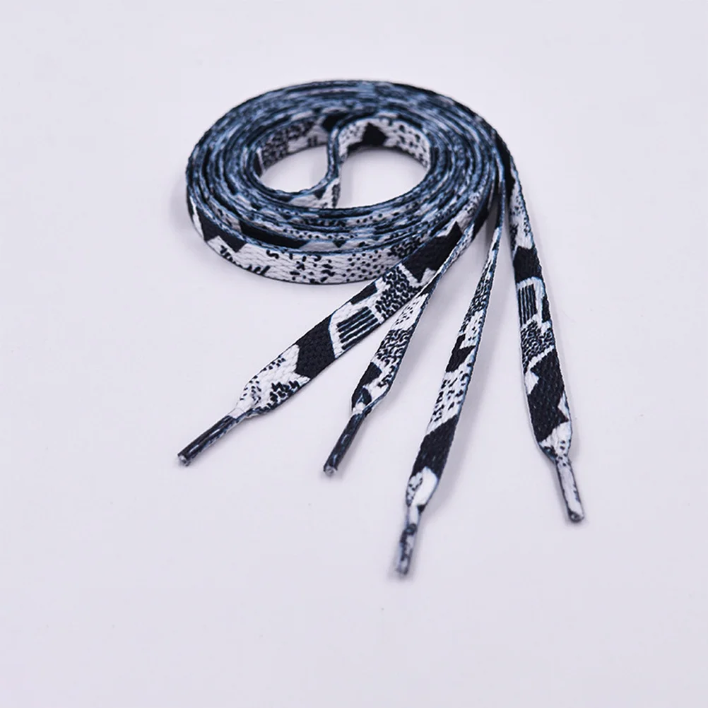 

2Pairs Multicolor Shoelaces for Sneakers Casual Canvas Shoes Printed Polyester Shoe Strings Bright Fun Design Fashion