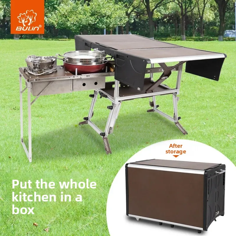 

2026Bulin Car Mobile Kitchen Couple Picnic Camping Supplies Equipment Portable Stove Outdoor Cooking Utensils