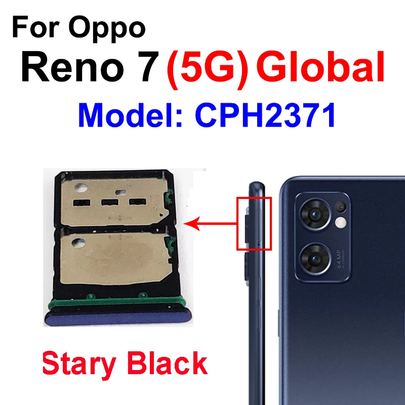 SIM Card Tray For OPPO Reno 7 7SE 4G 5G Dual SIM Card Tray Slot SD