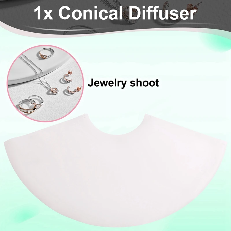 Conical Diffuser Photography Accessories Light Softbox Portable Assembly Prop For Jewelry Product Spotlight Studio