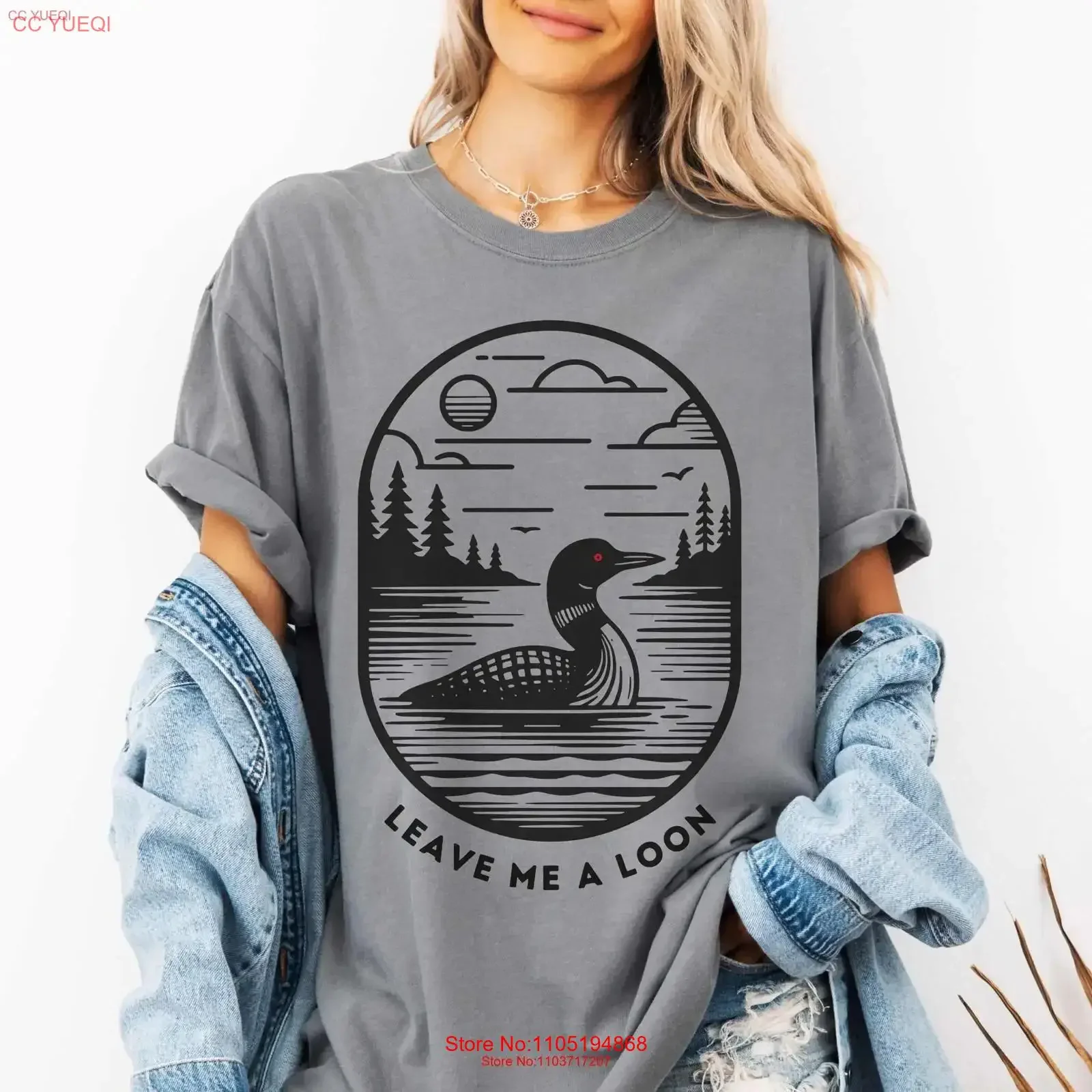 اتركني لون مضحك المشترك تي شيرت مينيسوتا بحيرة الطبيعة الطيور مراقب الطيور الحياة المحملة خمر غسلها أنيق قليلا أوم #1