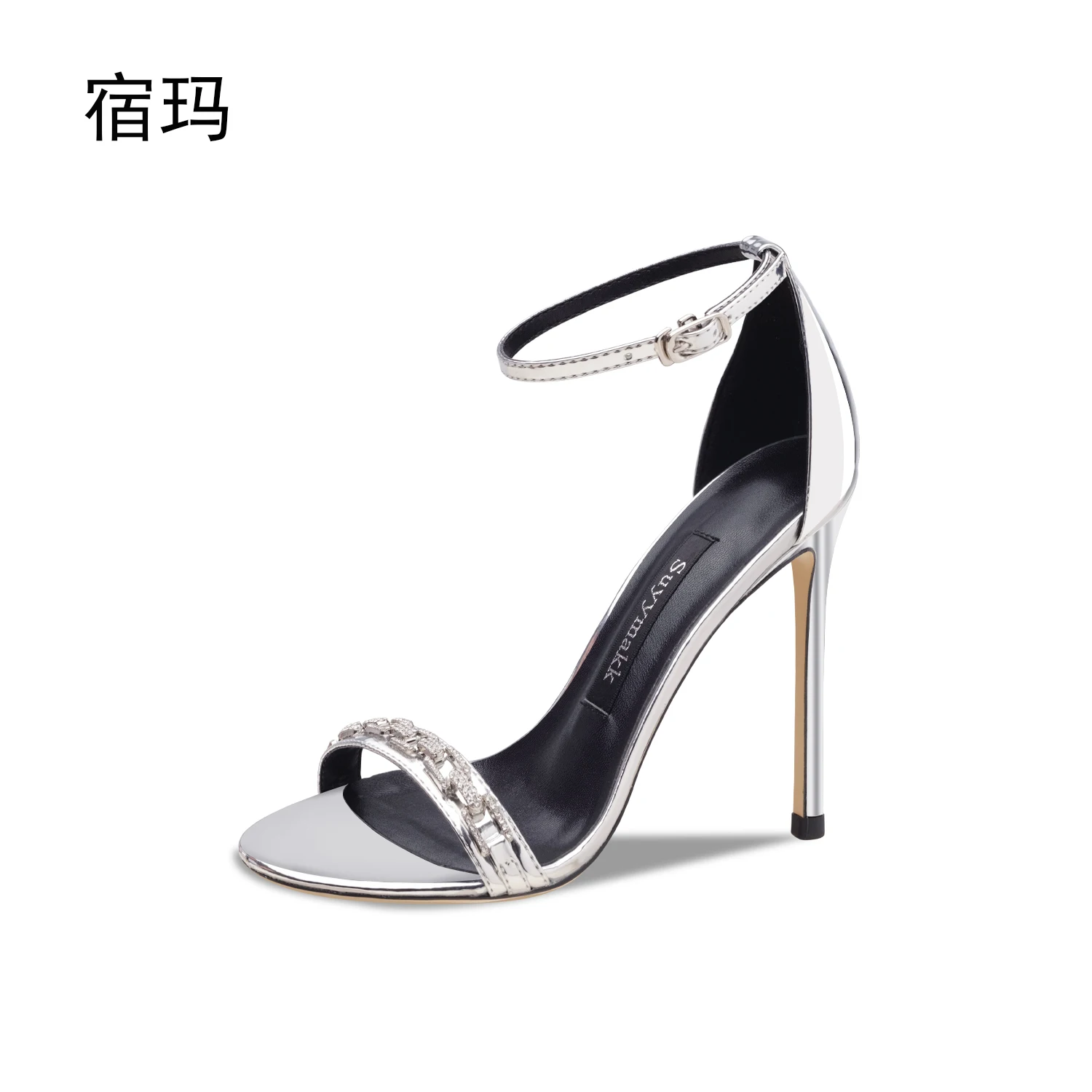 

Women's Sandals 2023 Luxury Brand Woman Shoe Open Toe Ankle Strap Female High-heeled Sandals For Party And Weddings Classic Pump