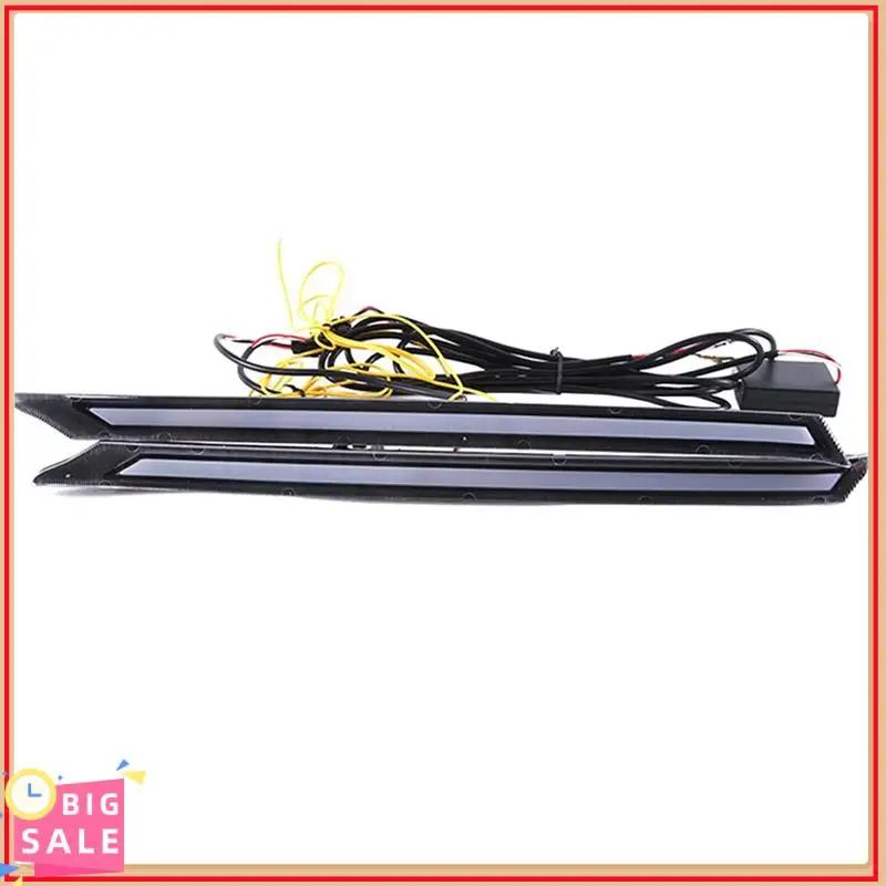 

Two-Color Daytime Running Light LED Streamer Turn Signal Light Plastic Grid Light For Toyota RAV4 19