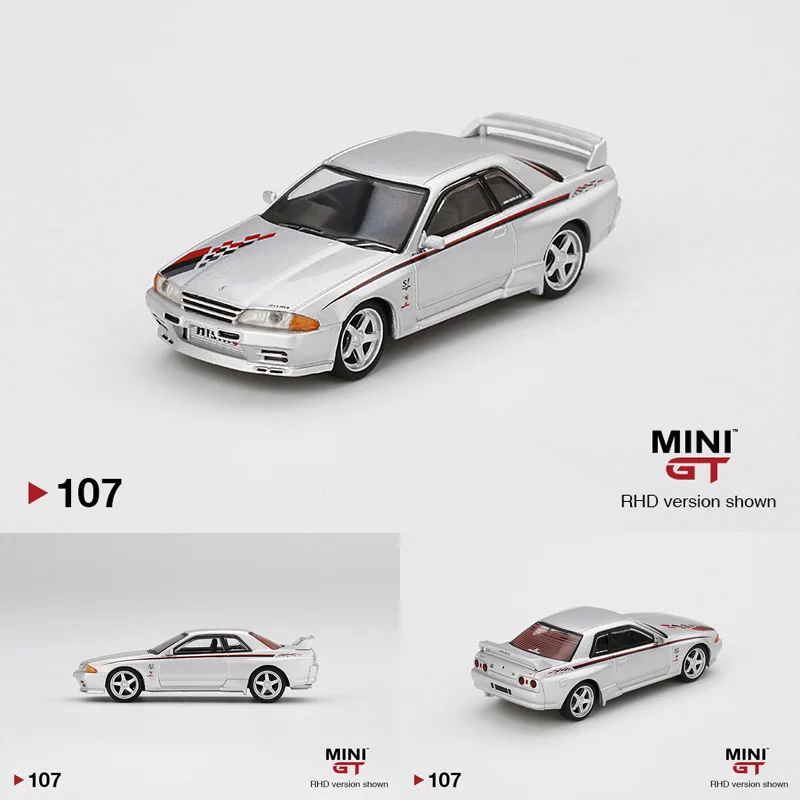 MINI GT  1:64 #107 Nissan Skyline R32 GT-R Nismo S-Tune Simulation  Alloy Carr Model