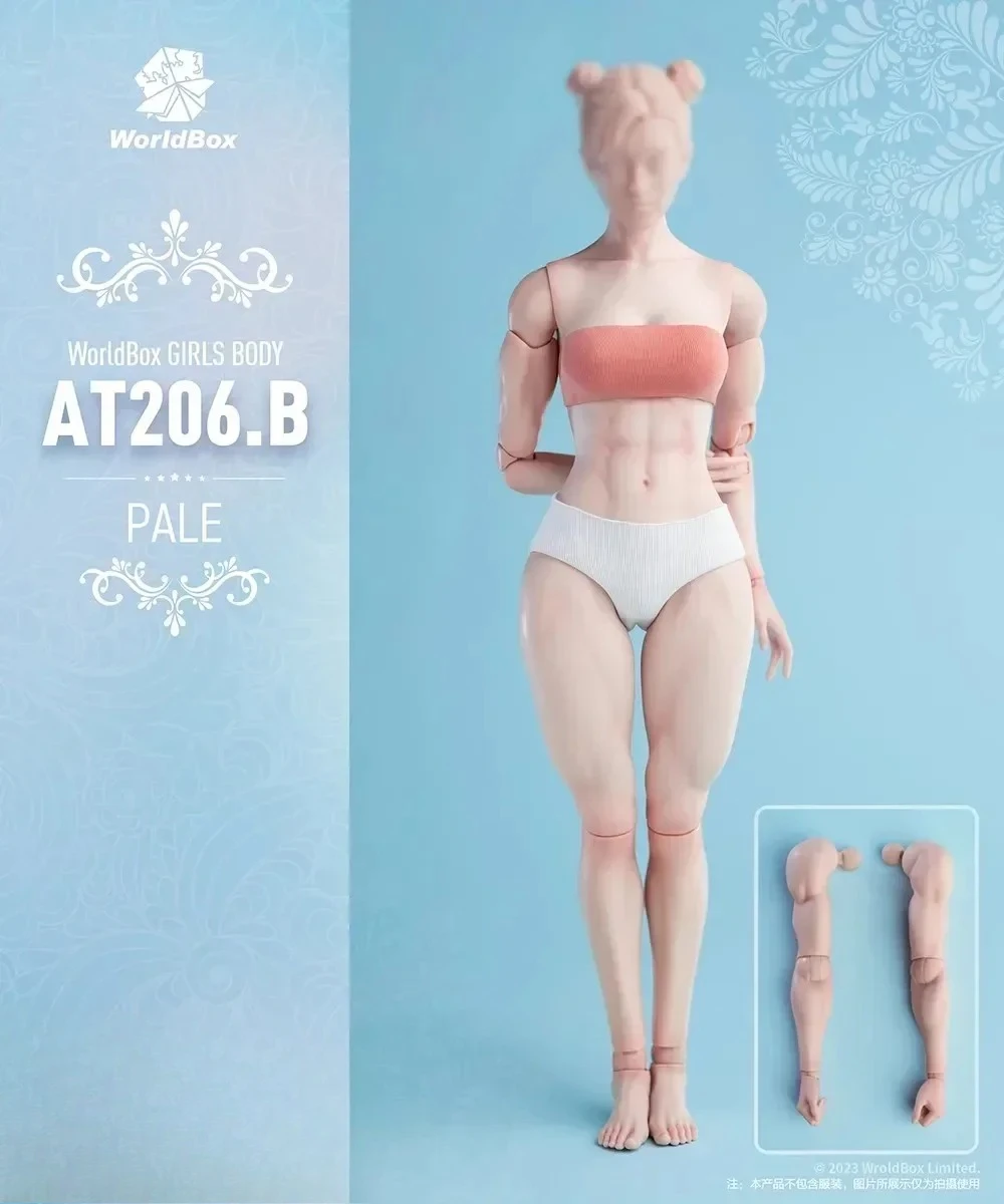 1/6【WorldBox】AT201 YMTOYS TBLeague シームレス Worldbox AT206 1/6 Scale Female Action Figure Muscle Joint Pale