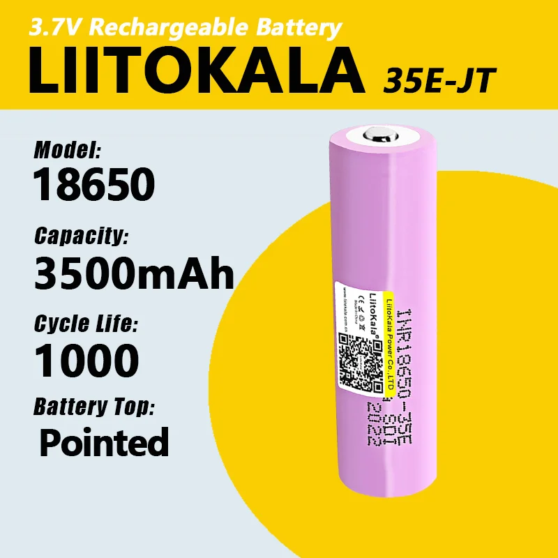 1-40pcs LiitoKala 35E-JT 3.7v 18650 3500mAh lithium battery 25A high power original power INR18650 for electrical tools