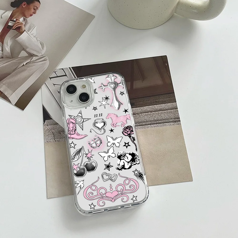 حافظة هاتف Nessa Barrett Magsafe لهاتف iPhone 16 14 13 12 15 Pro Max X XR XS Plus غطاء من البولي يوريثان الحراري الناعم الشفاف