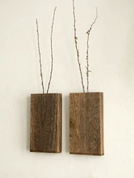 Charcoal Wooden Wall Mounted Planter for Dried Flowers and Plants Boho Room Decoration Aesthetic Wall Decor Home Decoration