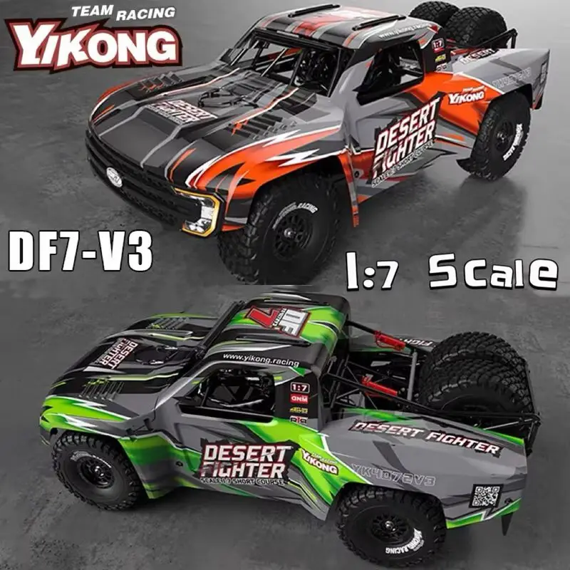 

YIKONG DF7 V3 1/7 RC Crawler Desert Short Car 4WD YK4072 Радиоуправляемые внедорожники с двигателем ESC Сервопривод в сборе Модель