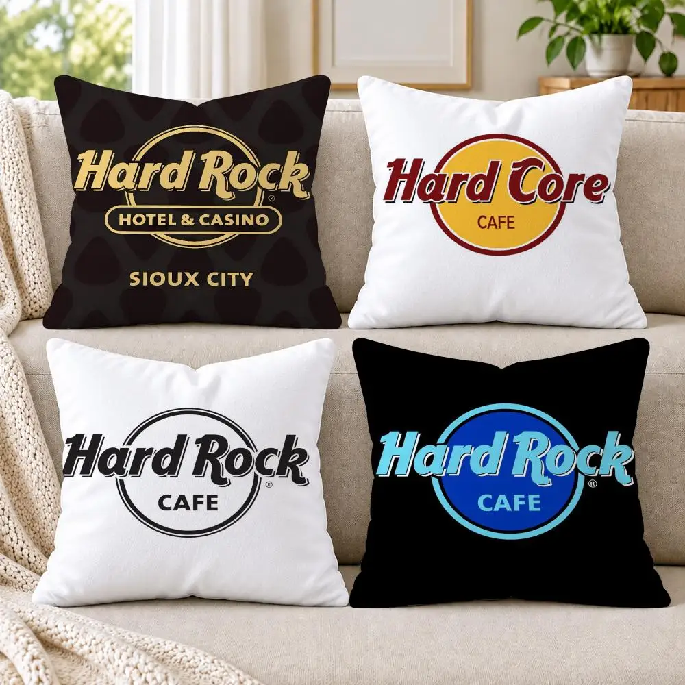 Luxury H-HardcoreS Cafe Cushion Cover Short Plush Double-Sided Printing Sofa Bedroom Pillow Case Aesthetic Home Decor