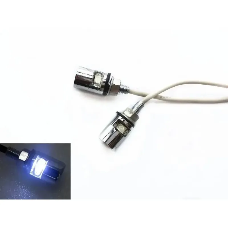 Chrome LED License Plate Bolt Lights Motorcycle Cruiser Touring Street Tri