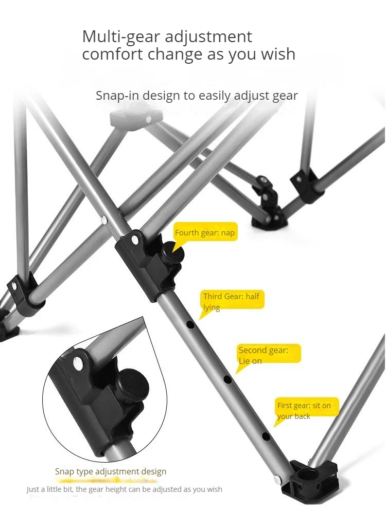 Folding Outdoor Lounge Chair, Ultra Leve, Portátil, Pesca, Praia, Camping, Parceiro, Encosto, Pequeno tamborete