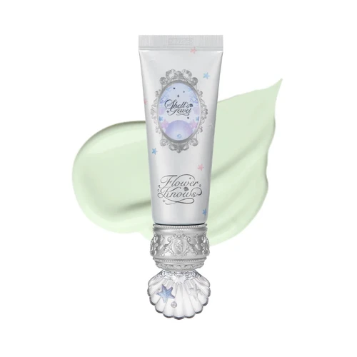 Maquillaje Flower Knows Shell Pearl Collection Primer Colorante Base de maquillaje Leche facial Iluminador y sujeta Maquillaje Corrector