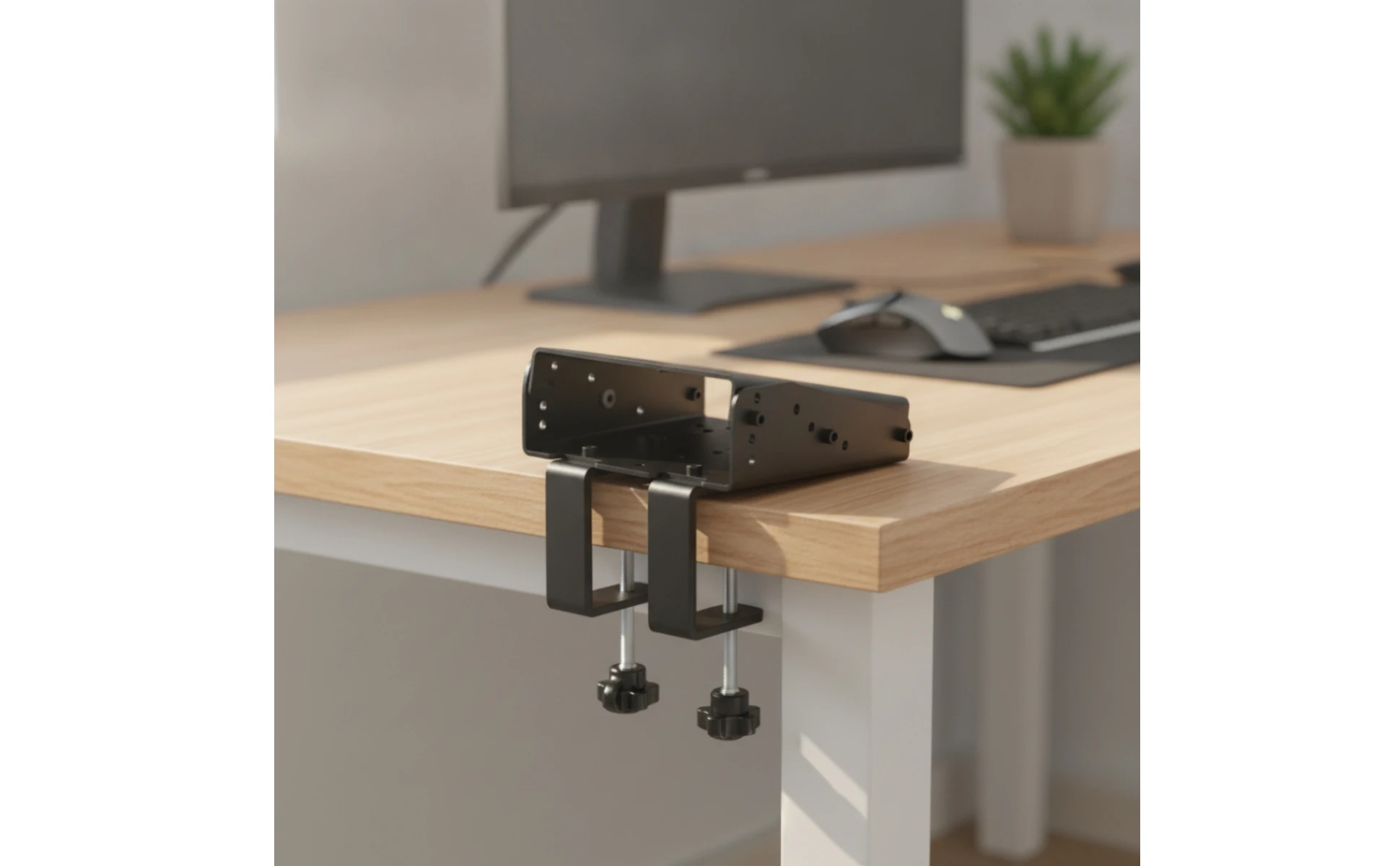 Racing Simulator Desk Mount Adjustable Racing Simulator Mount Desktop Mounting Bracket Non-Slip Quick-Release for Gamers