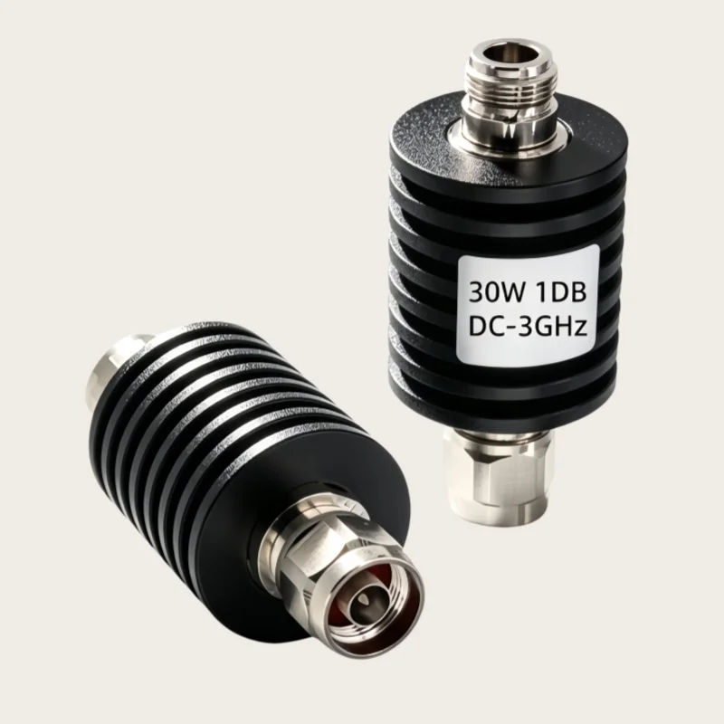 

30W high power attenuator N-type coaxial fixed attenuator DC-3GHz 5/10/20/30/1-40db