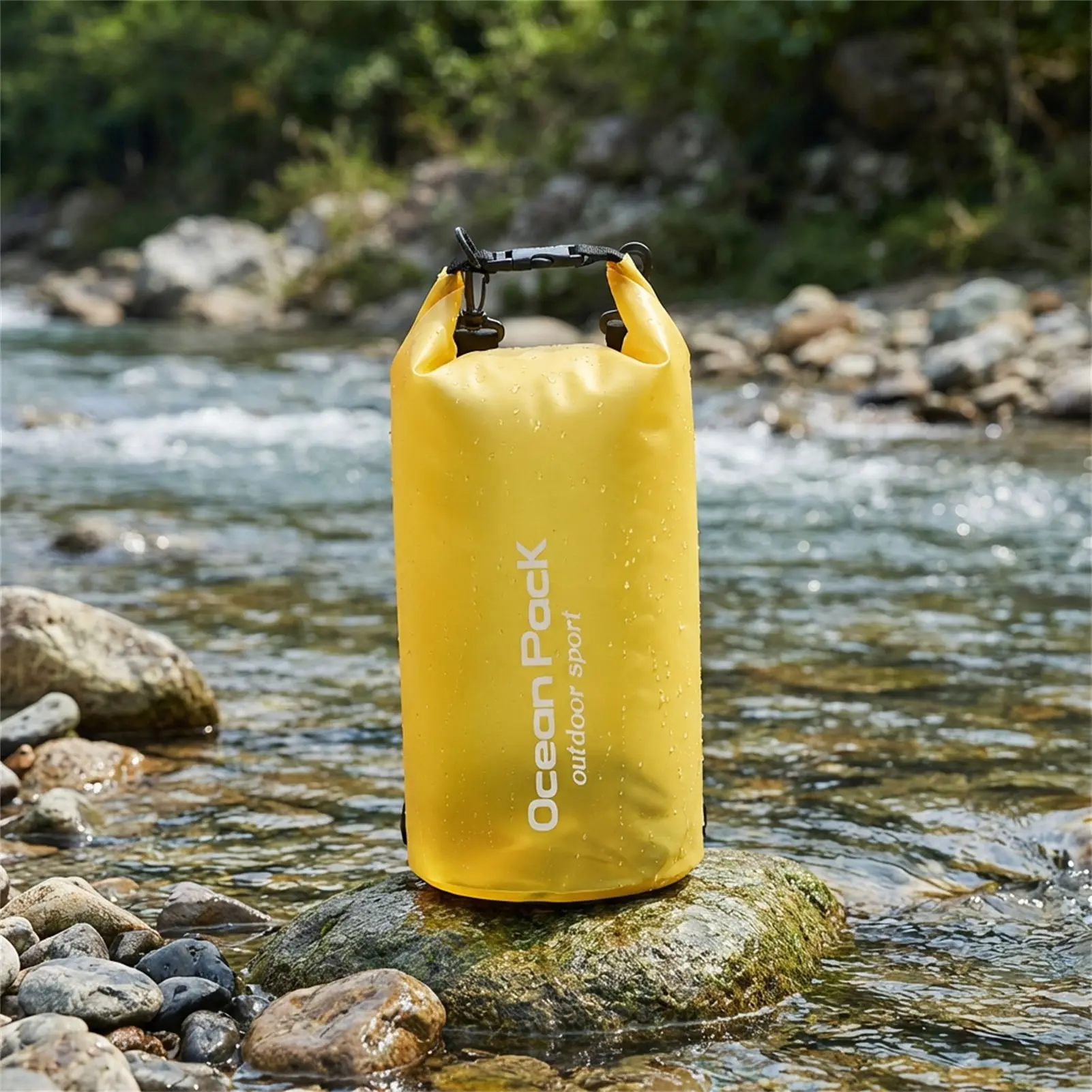 2/5/10/15L Faltbare PVC Wasserdichte Trockentaschen Schwimmen Kajak Rafting Angeln Bootfahren Eimertasche Fluss-Trekking-Taschen