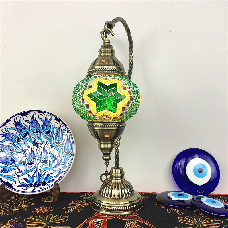 Modern Handmade Decorative  Turkish Moroccan Mosaic Table Lamp For Desk Bedside