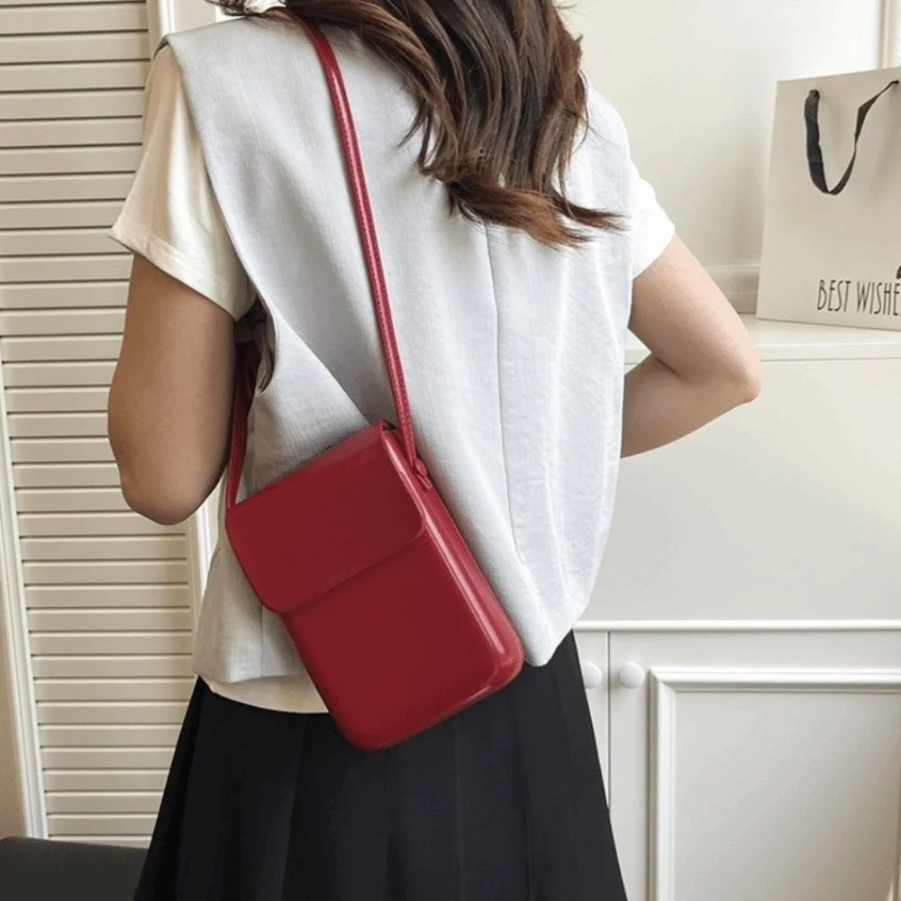 

Повседневная корейская сумка через плечо с клапаном, мини-однотонная квадратная сумка для телефона из искусственной кожи, сумки через плечо для отдыха, сумки