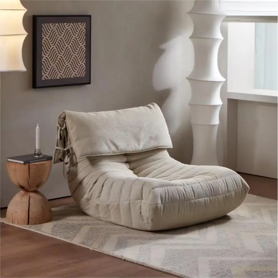 

Modern Single Bean Bag Sofa Small Apartment Capricorn Cabin Designer Fabric Foam Extendable For Living Room Balcony Girls' Room