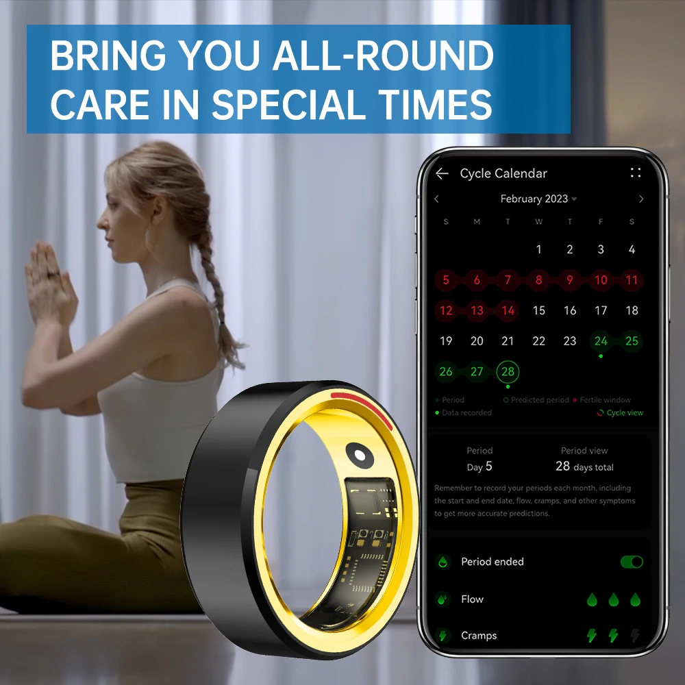 Remote Control Health Motion Counter Android System Intelligente Ring Smart Finger Ring Haptic Emotion