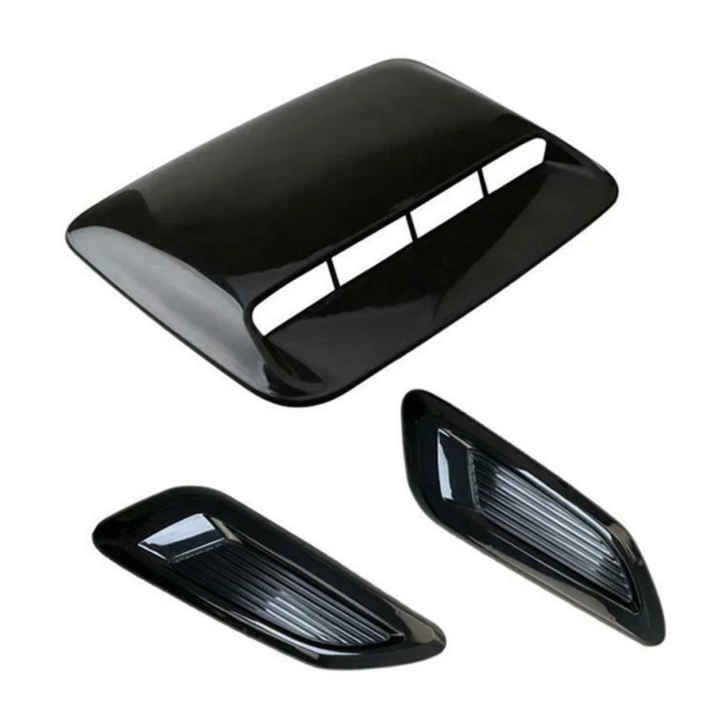 Universal Car Air Flow Intake Hood Scoop Vent Bonnet Decor Cover Center Side Air Outlet Hood Auto Exterior Accessories