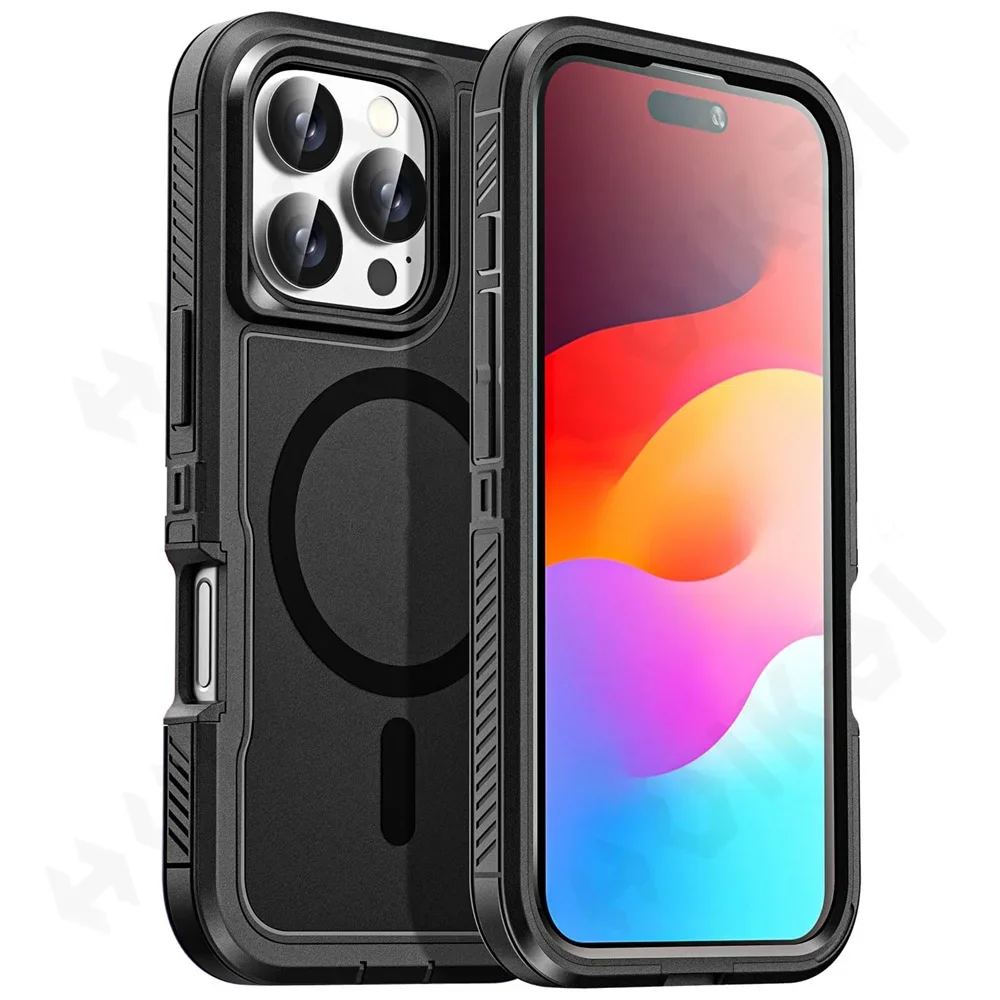 Original Ott Armor Box Hülle für IPhone 16 15 14 13 12 17 Max Plus für Magsafe Wireless Charger Heavy Duty stoßfeste robuste Abdeckung – Detail 3