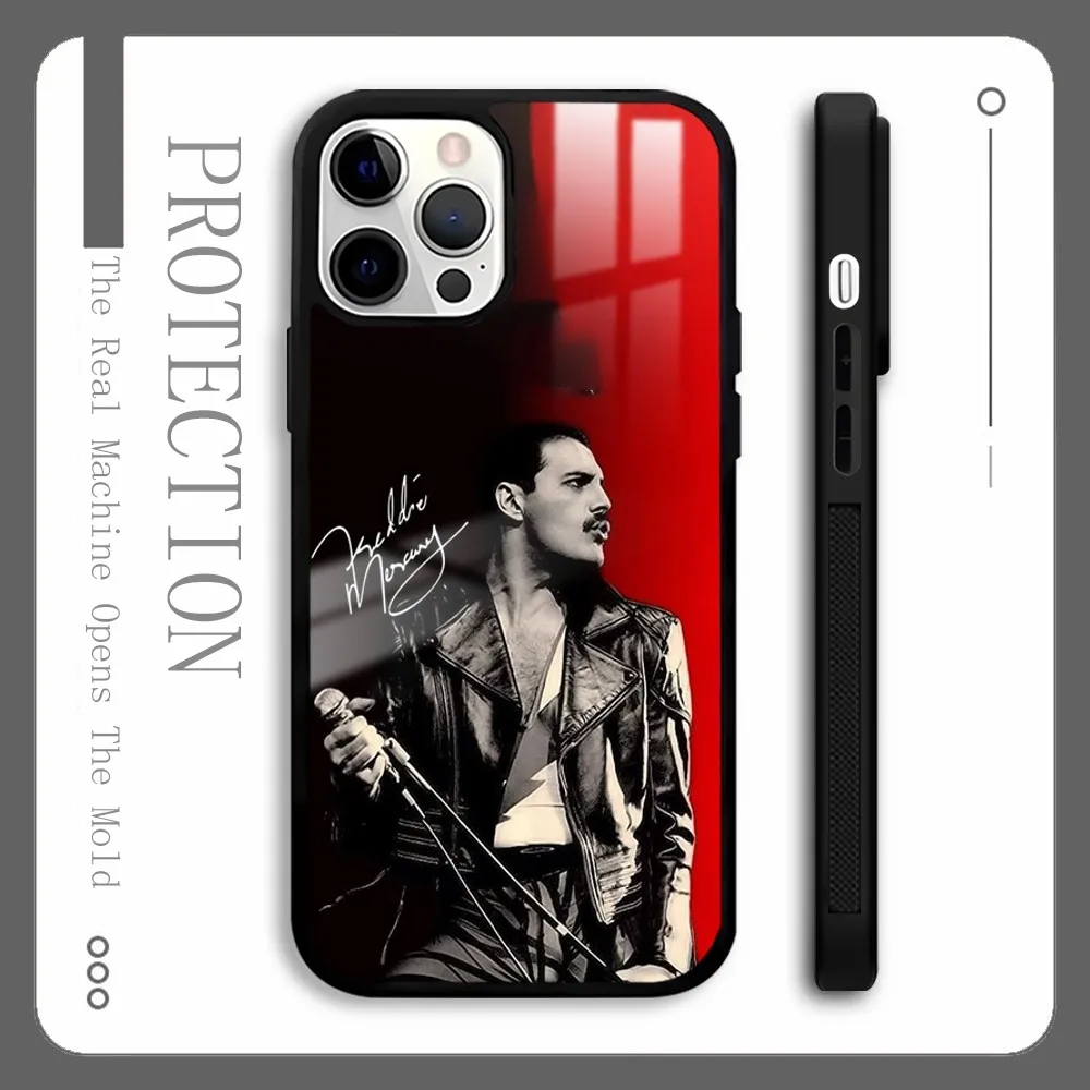 Queen F-Freddie Mercury Phone Case For iPhone 16 15 14 13 12 11 Pro Max Plus Mini Magnetic Magsafe Wireless Charging Cover