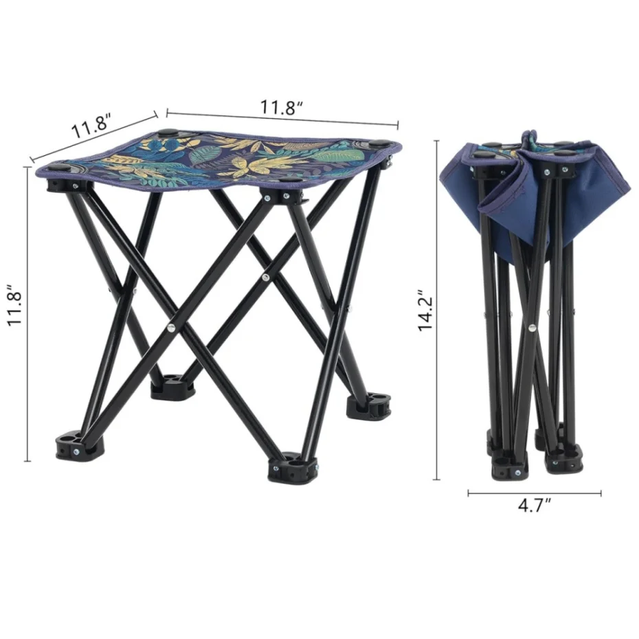 Portable Telescoping Stool Collapsible Stool Retractable Folding Stool for Adult Foldable Seat Outdoor Fishing Hiking Travel BBQ