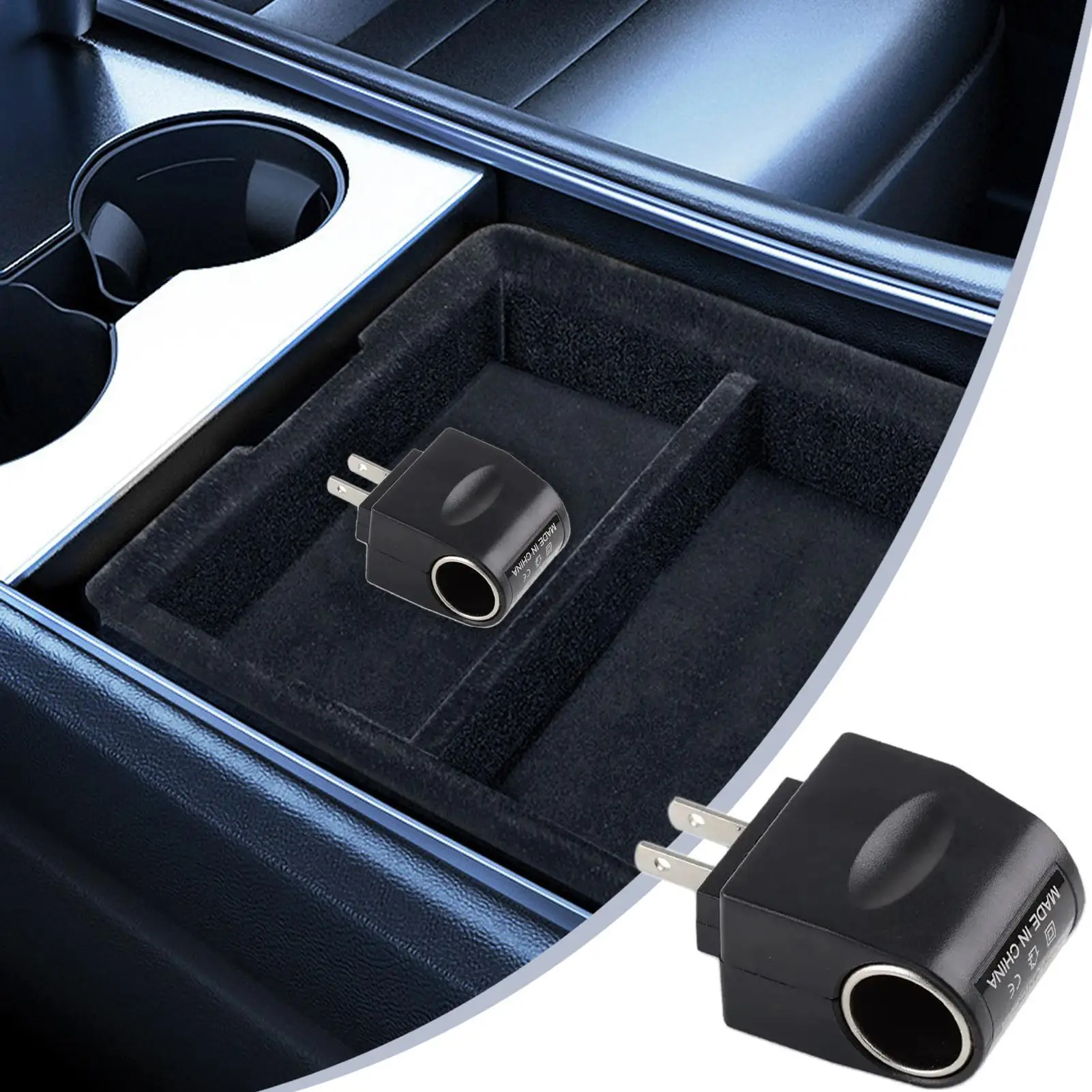 220V AC To 12V DC Car Charger Converter, Lighters Plug Adapter With LED Indicator For Car Fan Phone Dashboard Cam