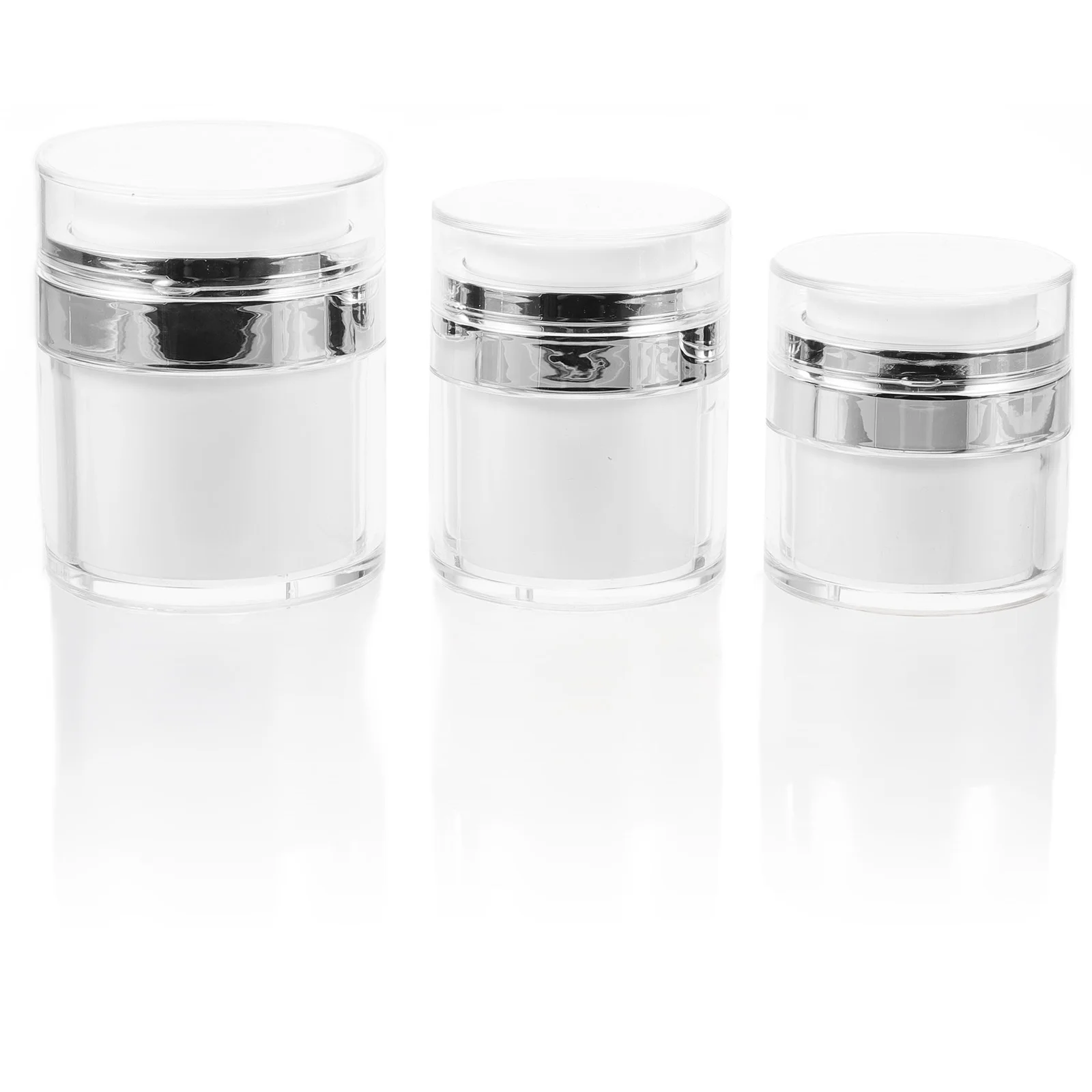 

3pcs Cream Lotion Bottles Plastic Acrylic Toiletries Containers Travel Sample Empty Sub Bottle Storage Anti Leakage