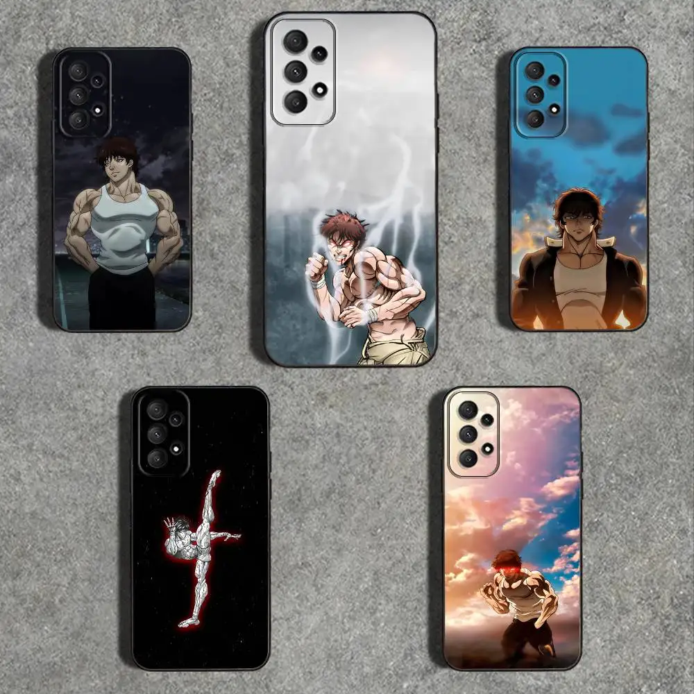 

B-Baki Anime H-Hanma Phone Case For Samsung Galaxy A73,31,32,72,41,53,52,71,22,5G,Note,J7,8,9 Soft Black Cover