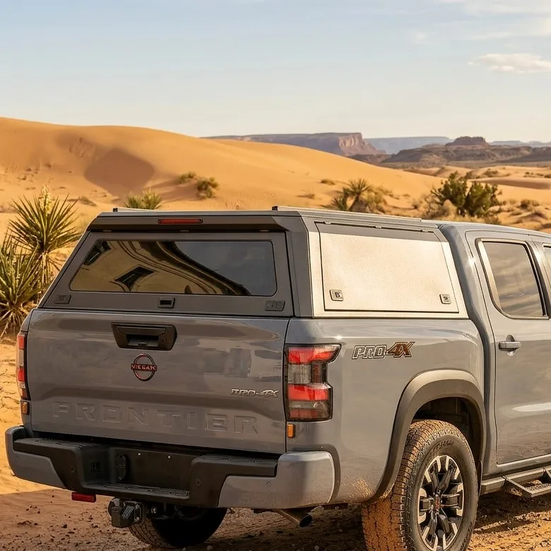 

Dream Garage OEM Aluminum Alloy Waterproof Hard Type Canopy For Frontier 05-22 5.0Ft Truck Off-Road 4X4 With Locking Func