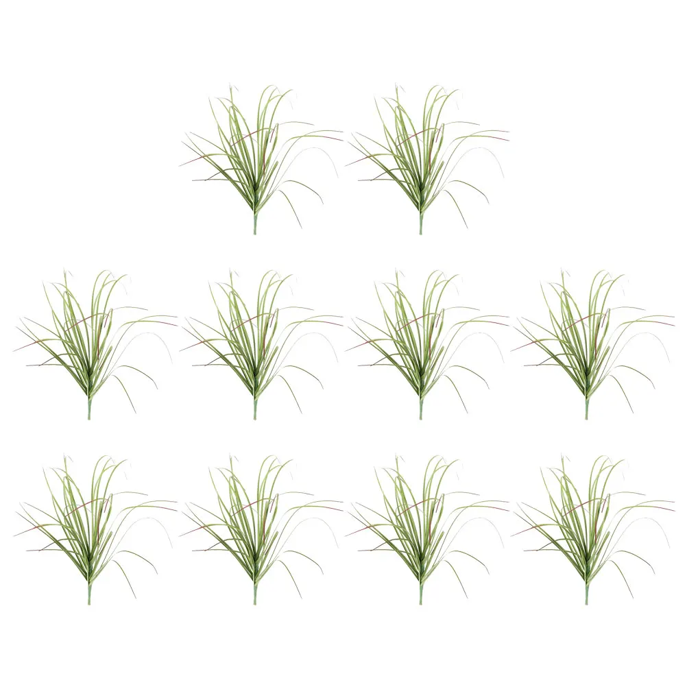 

10 Pcs Artificial Shrub Plants Fake Greenery Faux Stems for Outdoors Grass Decoration Decorative Model Indoor