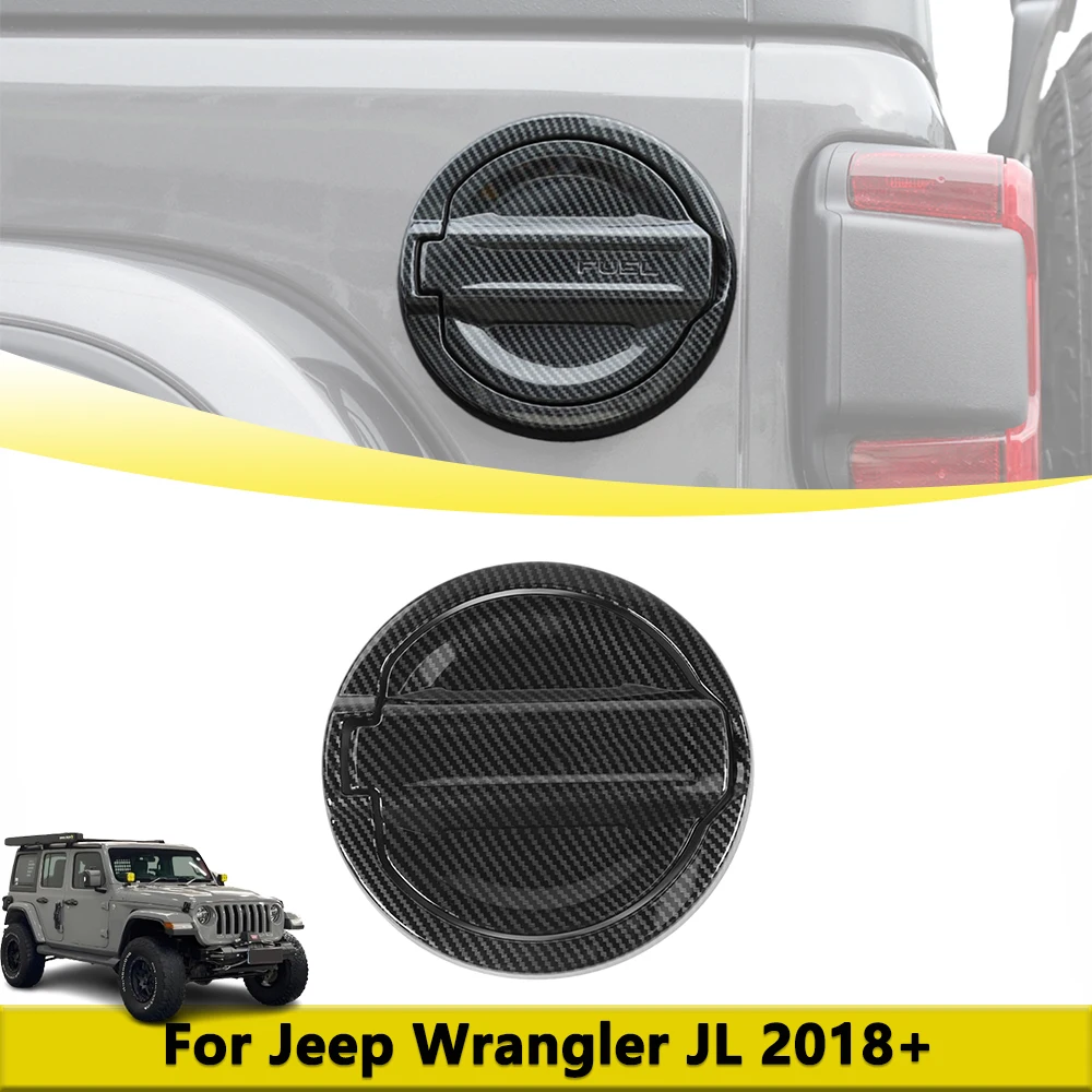 

Car Fuel Filler Tank Cap Decoration Cover Trim for Jeep Wrangler JL Rubicon 2018-2025 Exterior Moulding Car Styling Accessories