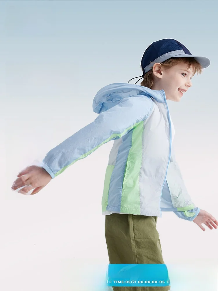 

Purrfect Diary Children's Lightweight Breathable Sun Protection Clothing Summer Outdoor Casual Style for Boys And Girls