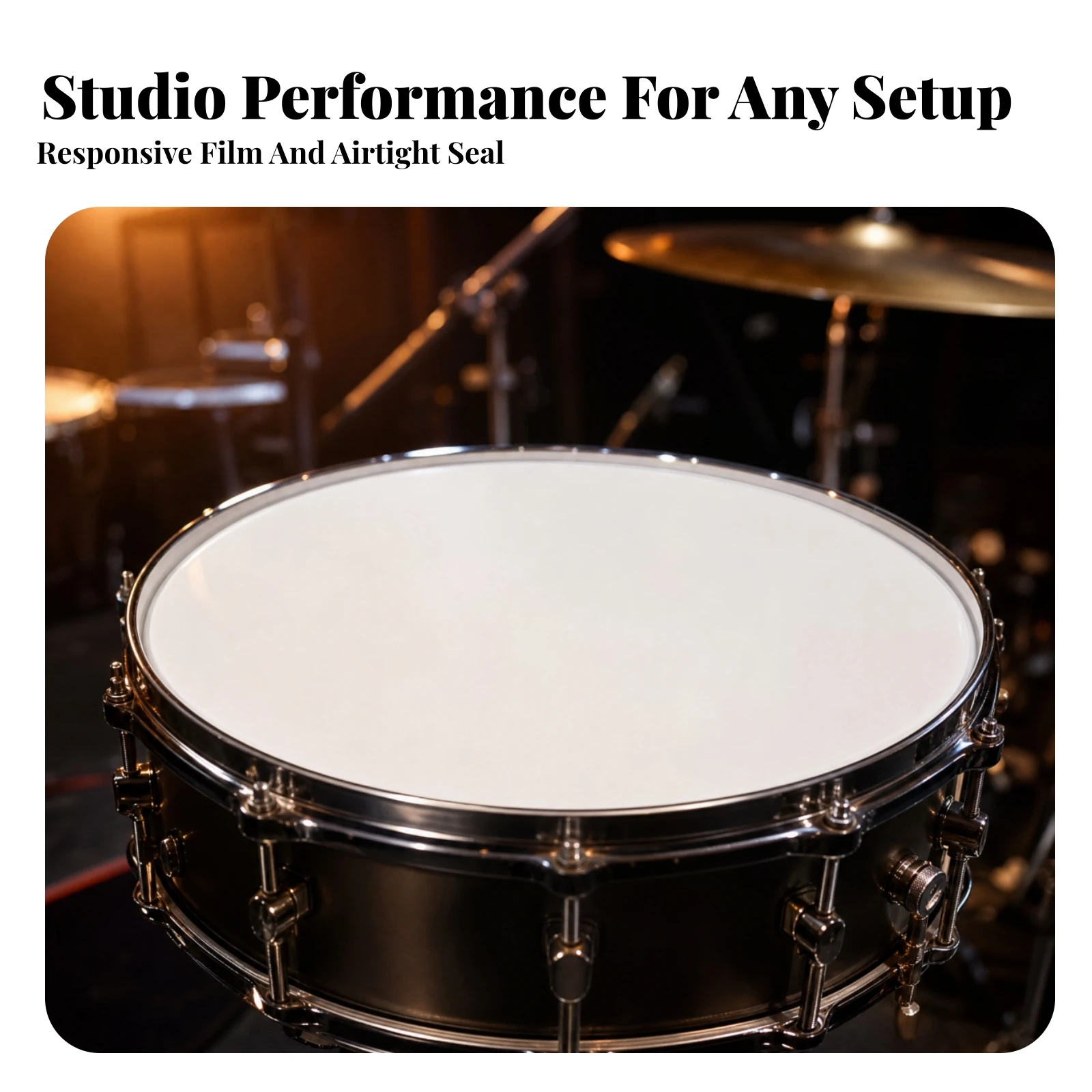 14-Inch Snare Drumhead Long-Lasting PET Polyester Film Drumhead Drum Shell Replacement Head Wear-Resistant Percussion Part