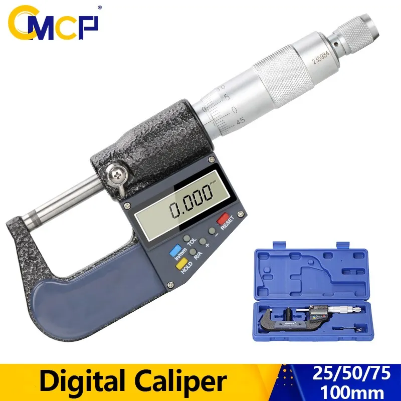 

CMCP 0-100mm Digital Micrometer 0.001mm Electronic Outside Micrometers LCD Vernier Caliper Thickness Gauge Measure Tool