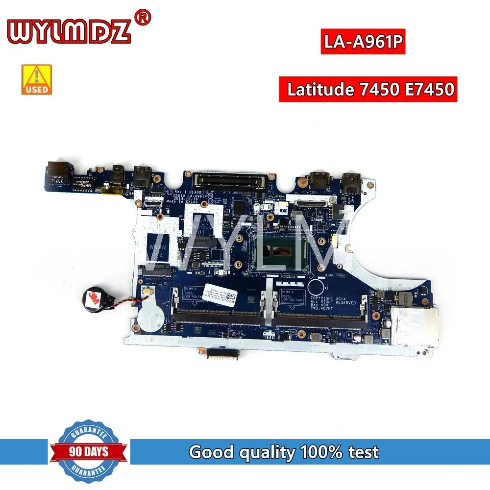 

LA-A961P i3 / i5 CPU notebook Mainboard For Dell Latitude 7450 E7450 Laptop Motherboard CN-0420PP 0TFVF9 100% tested