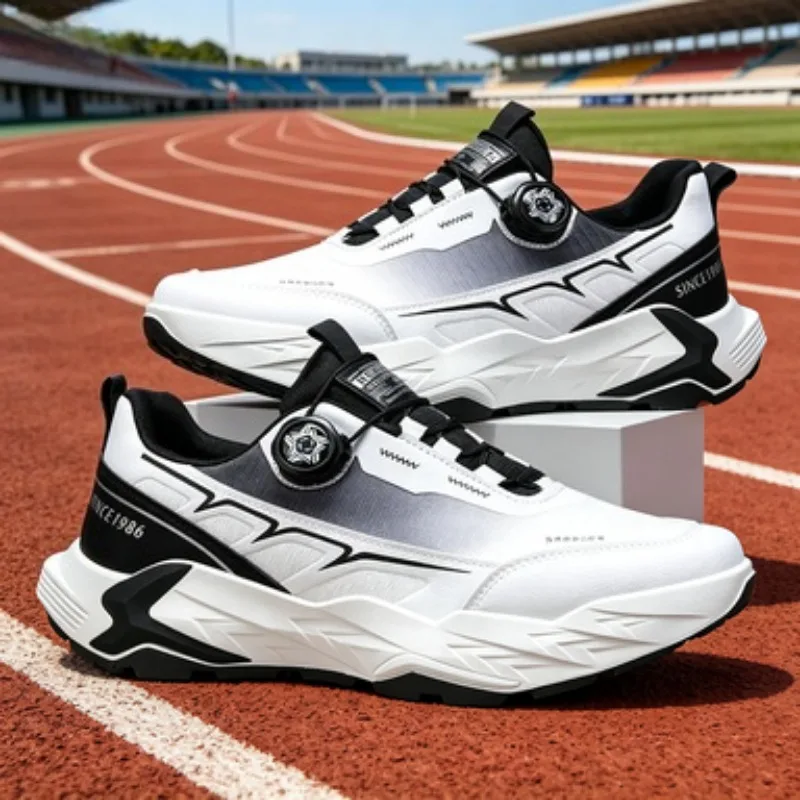 

Luxury Men Sneakers Designer Rotating Buckle Running Shoes Fashion Non-slip Men Jogging Shoes 39-44 Outdoor Hiking Shoes for Men