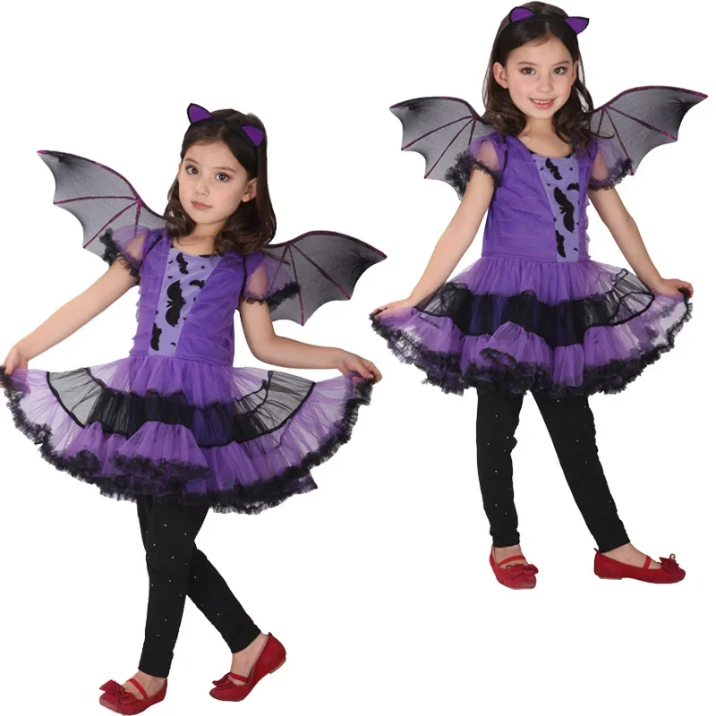 

Halloween Witch Costume Witch Show Costume COS Girls Witch Skirt Kids Girls Costume Kindergarten tenue ecoliere sexy struj