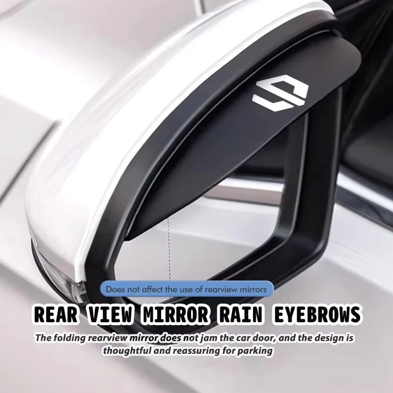 2pcs PVC Car Rearview Mirror Rain Eyebrow Blocker Sun Visor Fit For Leapmotor T03 S01 C16 C11 C01 C10