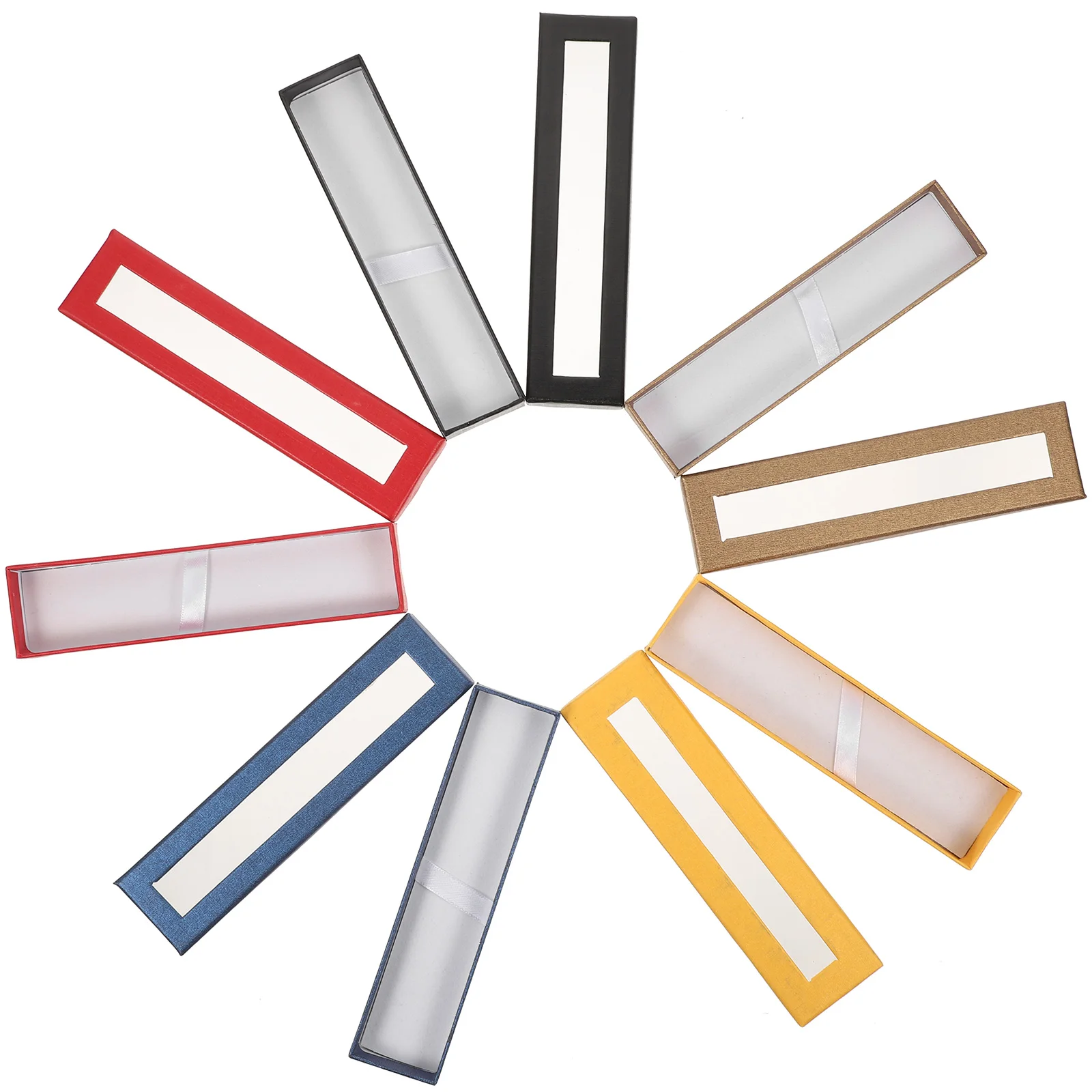 

5pcs Gift Portable Organizer Wear-Resistant Pen Wrapping Box For Fountain Pens Gel Pens Pencils Empty Pen Display Case Gift